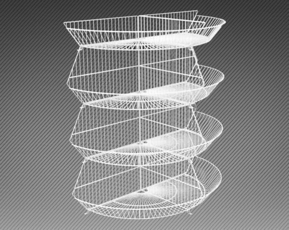 КОШ 3+1 ПОЛУКРУГЛЫЙ,1200Х600Х1320ММ, ЯЧ. 25ММ