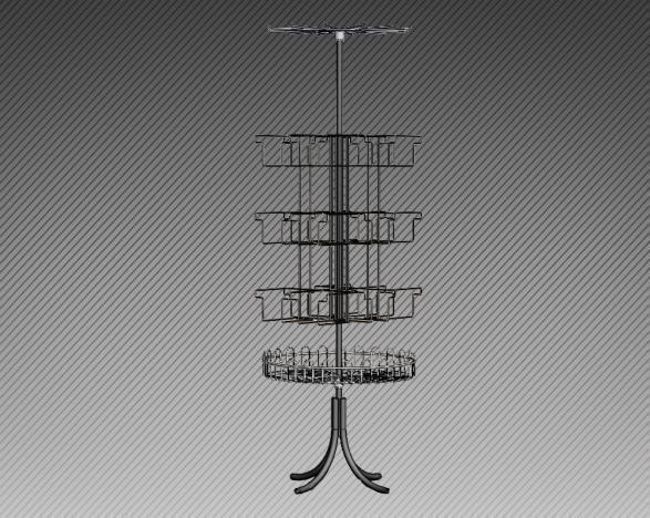 Стойка круговая 18 ячеек для колготок, 1 дисплей, 1 корзина