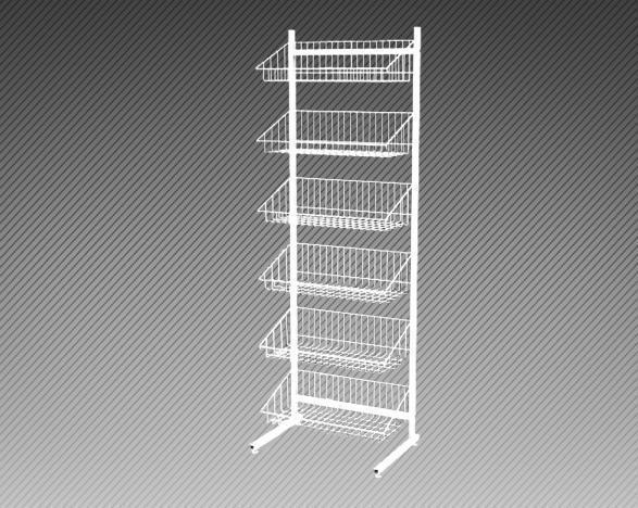 Стойка прикас. 1800/600/300 — 6 прямых корзин