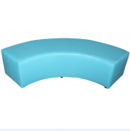 Банкетка полукруглая на каркасе (хромированные ножки)